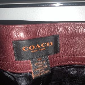 Coach Leather mini skirt, Like New